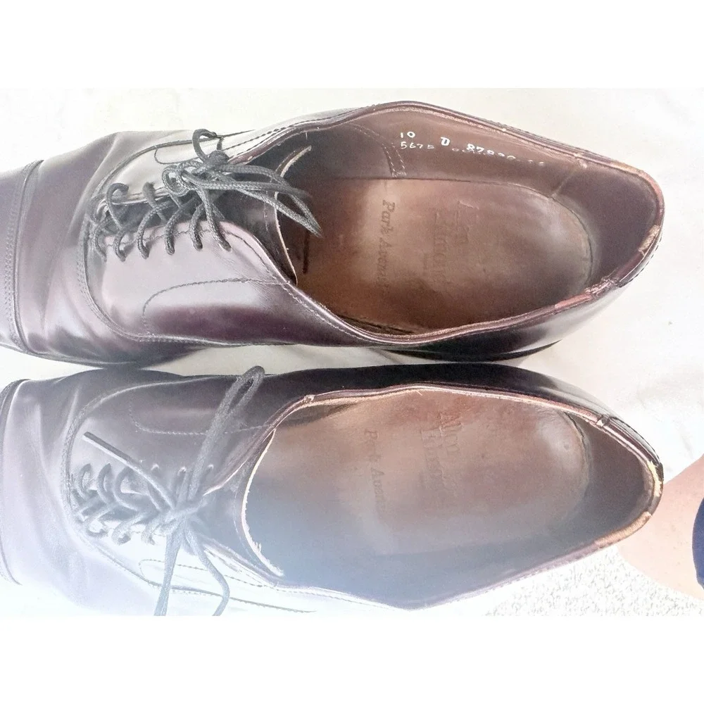 Allen Edmonds Park Avenue Leather Cap Toe‎ Oxford Shoes US 10D Mens Career